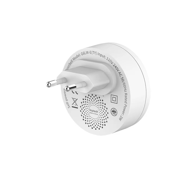 Linptech Wireless Doorbell Smart Home Outdoor Remote Reminder No Need Battery Self-Powered Door Bell Work with Mijia Tuya App
