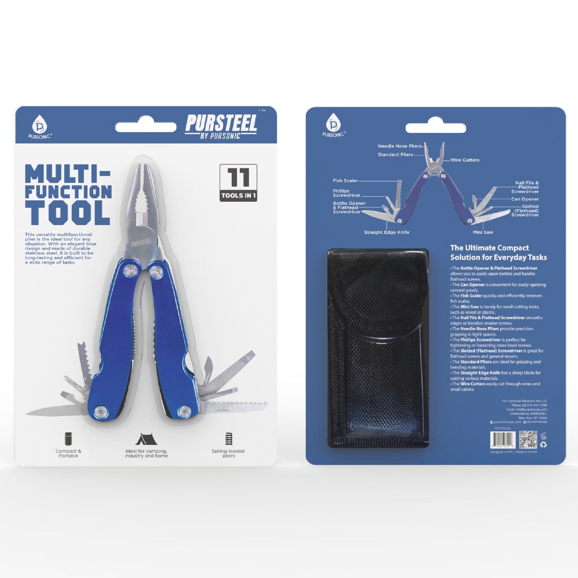 11 - in - 1 Multifunction Tool – Compact Stainless Steel Multi - Tool for Everyday Use - eighttwentytwo92