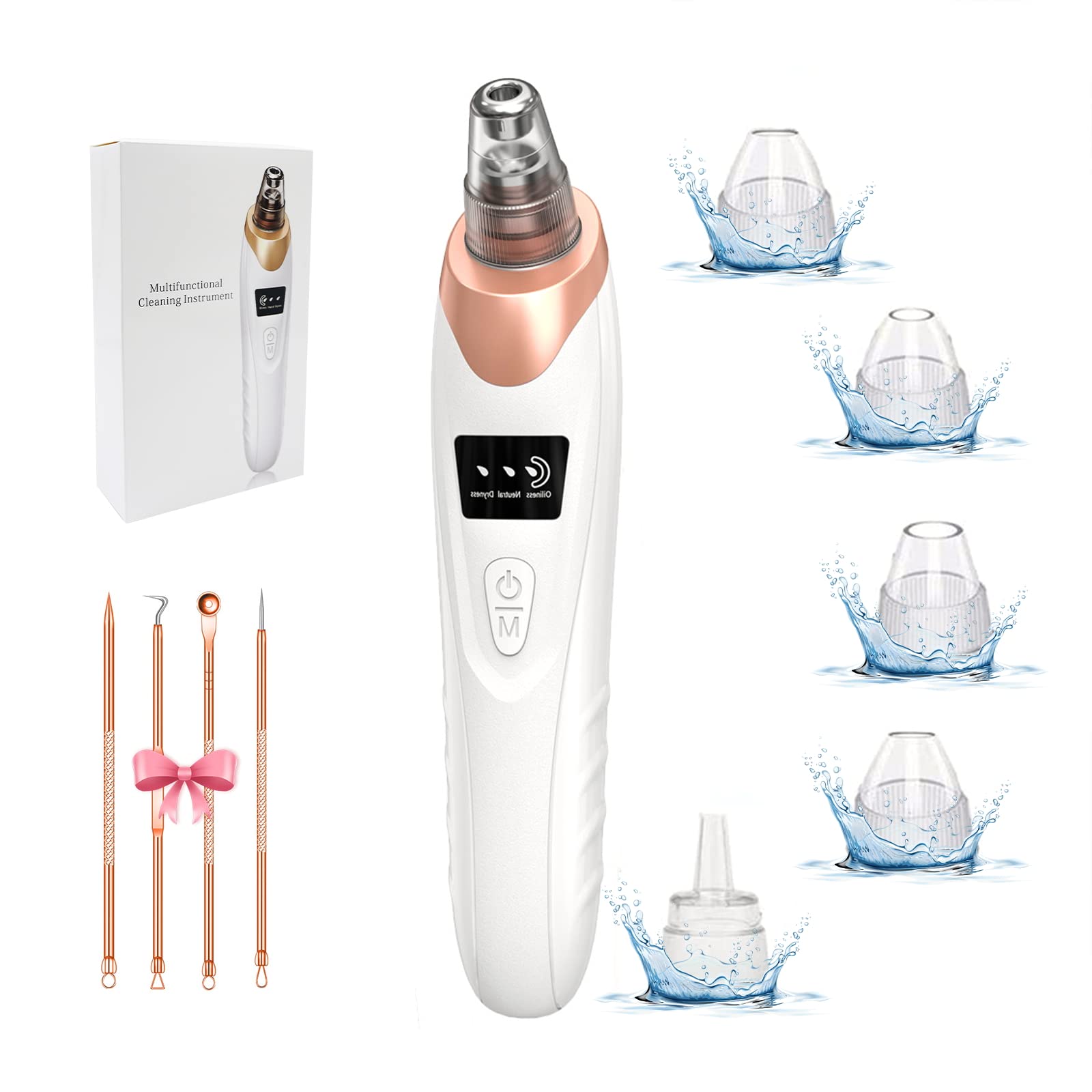 2025 Blackhead Remover Pore Vacuum,Facial Pore Cleaner - 5 Suction Power,5 Probes,USB Rechargeable Blackhead Vacuum Kit Electric Acne Extractor Tool for Adult - eighttwentytwo92