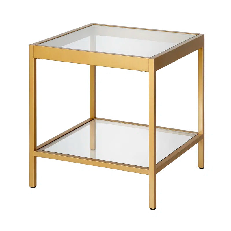 Alexis Glass Top End Table
