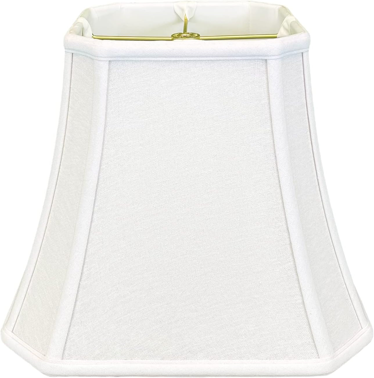 BSO-705-16WH Square Cut Corner Bell Basic Lamp Shade, 9 X 16 X 13, White