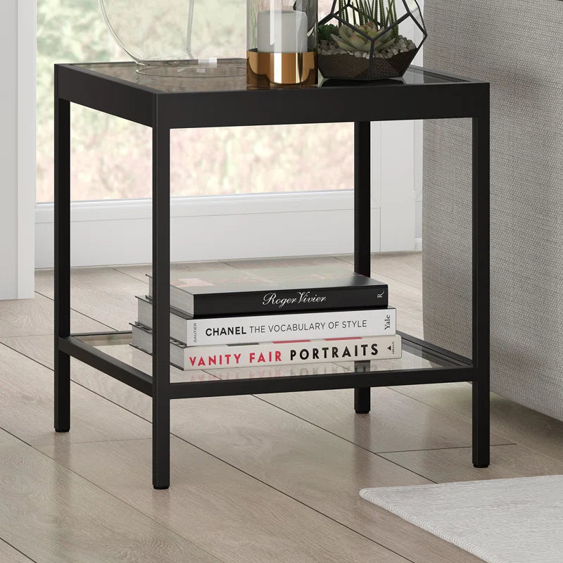 Alexis Glass Top End Table