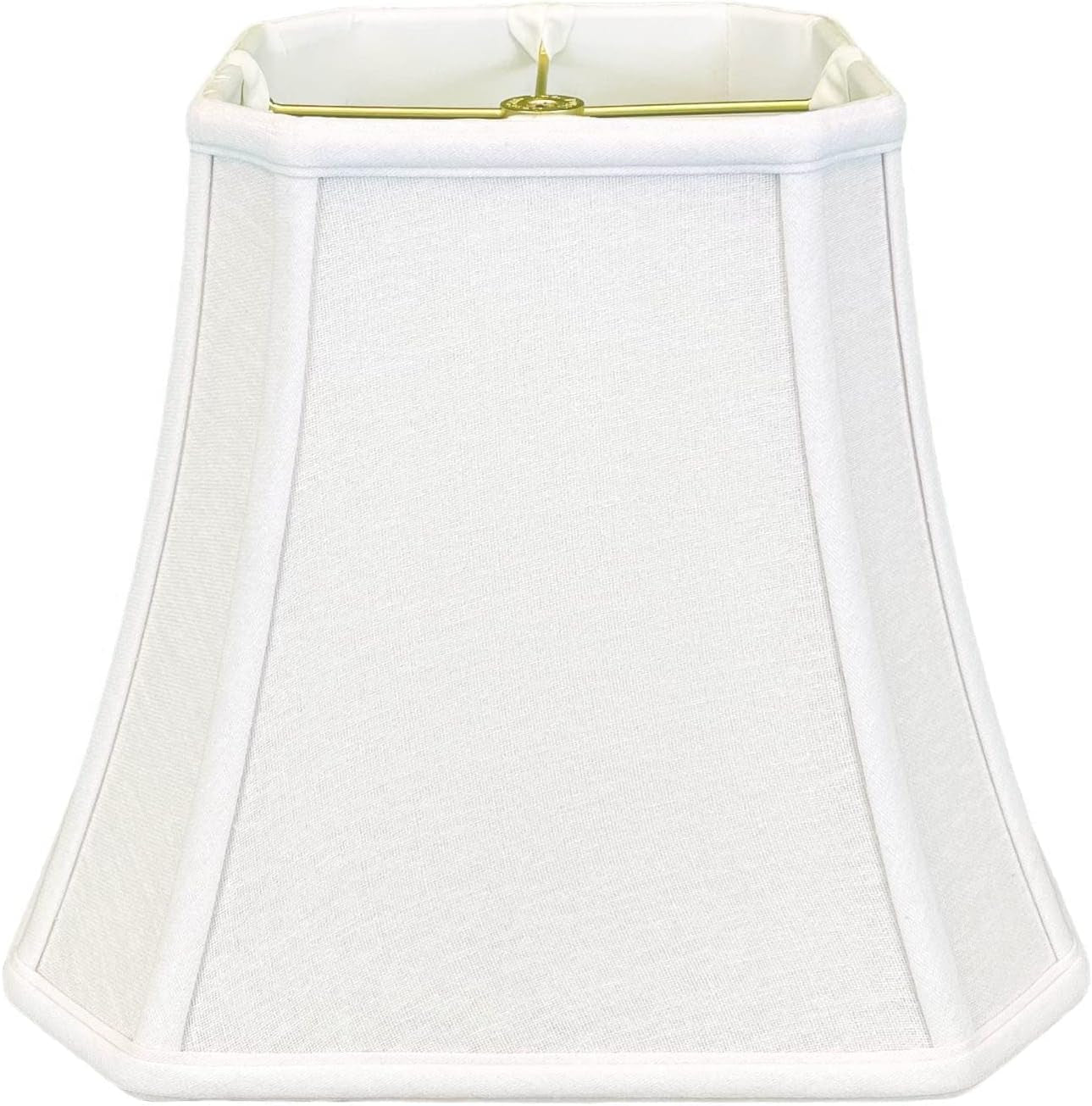 BSO-705-16WH Square Cut Corner Bell Basic Lamp Shade, 9 X 16 X 13, White