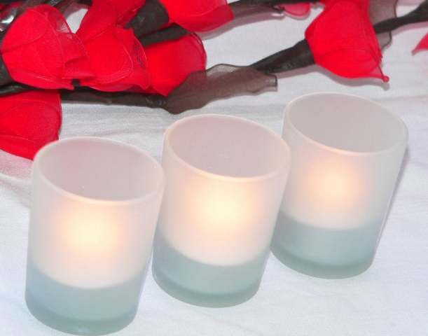 40 Pack Frosted White Glass Votive Candle Holders for Tealights & Décor - eighttwentytwo92