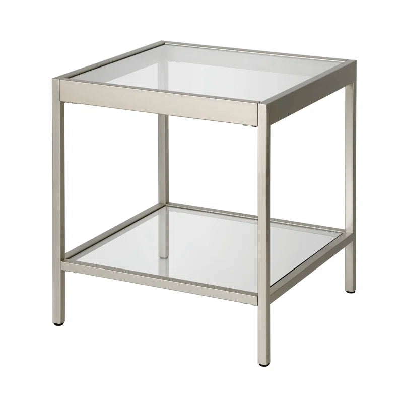 Alexis Glass Top End Table