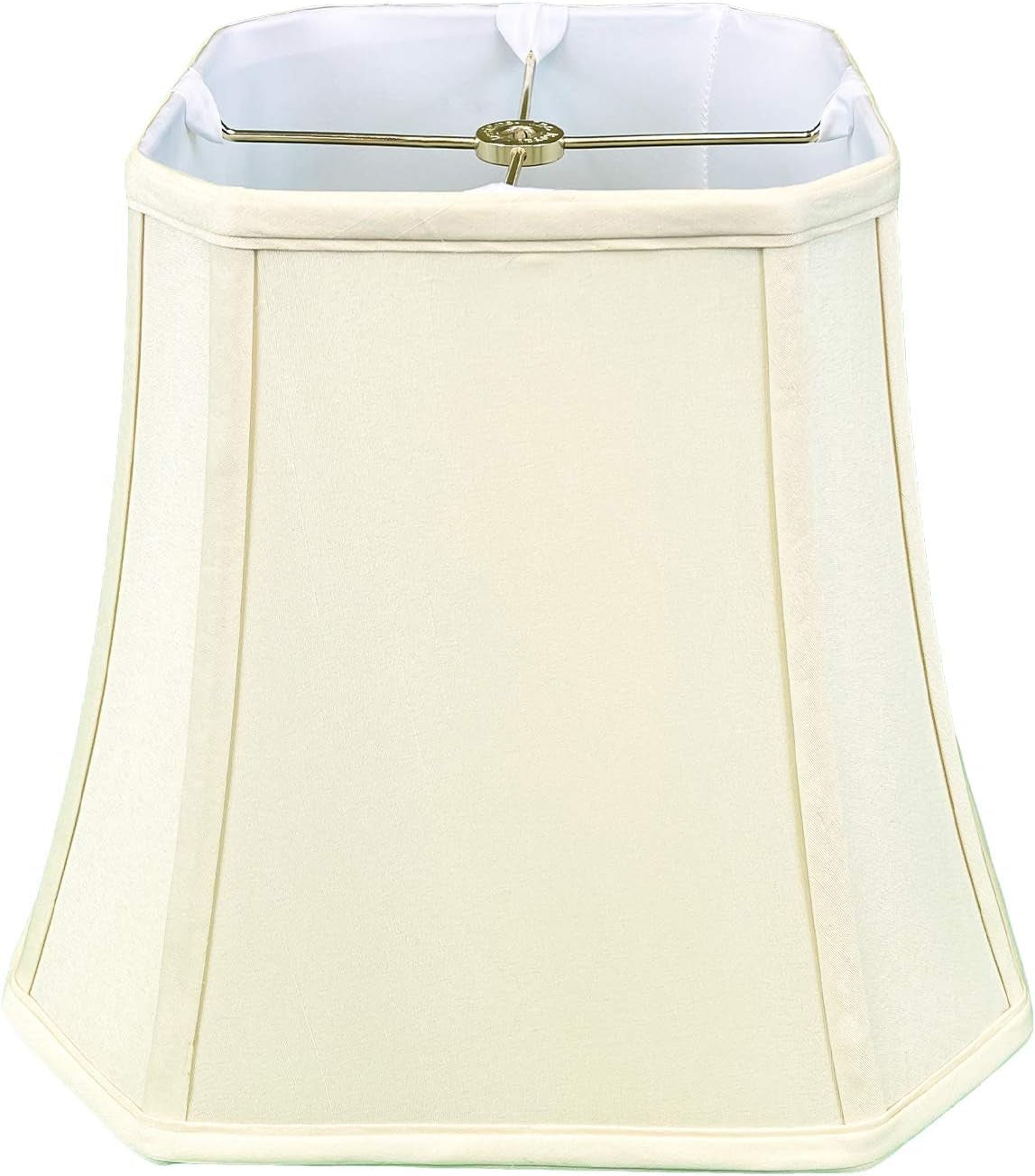 BSO-705-16WH Square Cut Corner Bell Basic Lamp Shade, 9 X 16 X 13, White