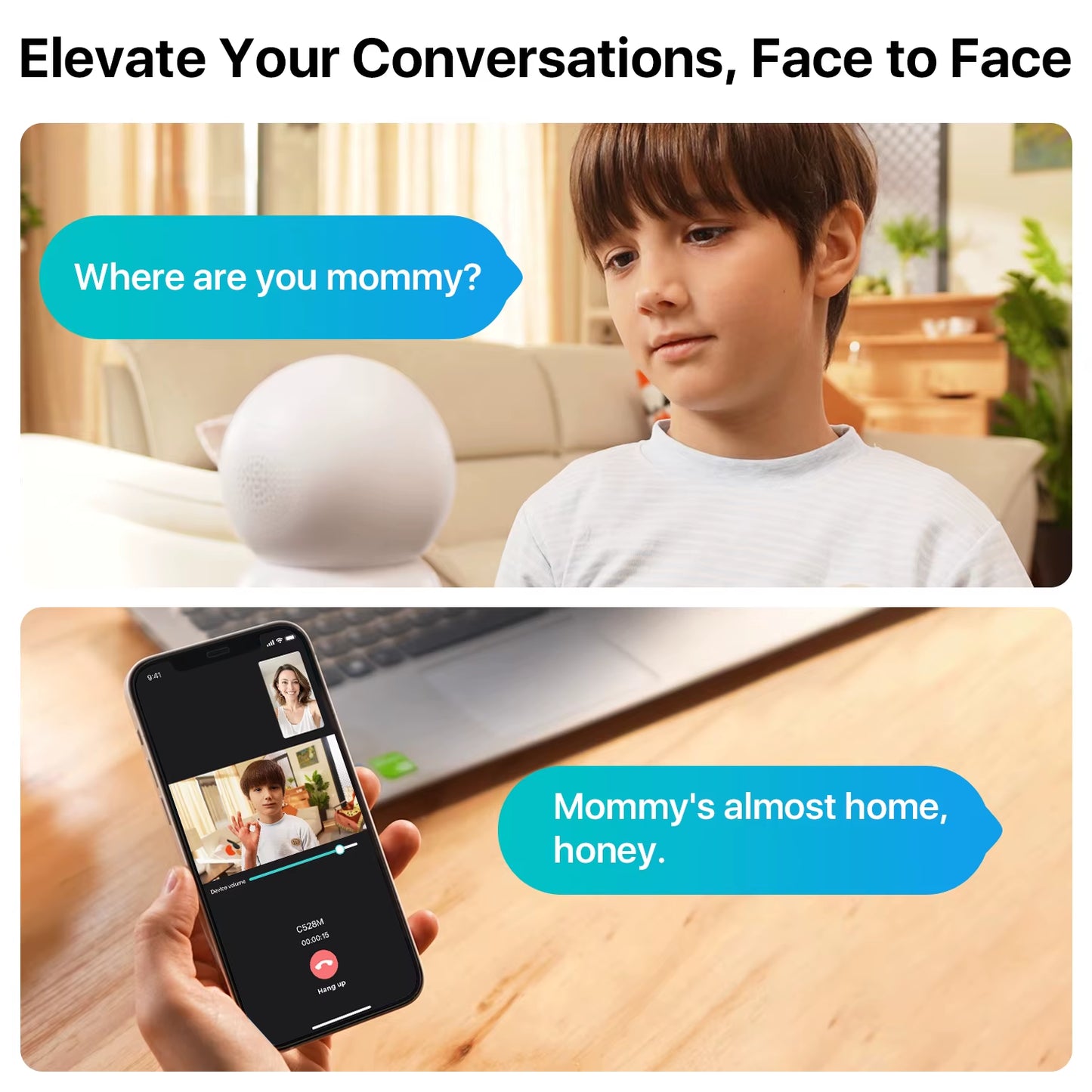 360�� Smart Home Security Camera PTZ Auto Tracking Baby Monitor AI Panoramic HD Night Vision Indoor Wifi Surveillance Camera