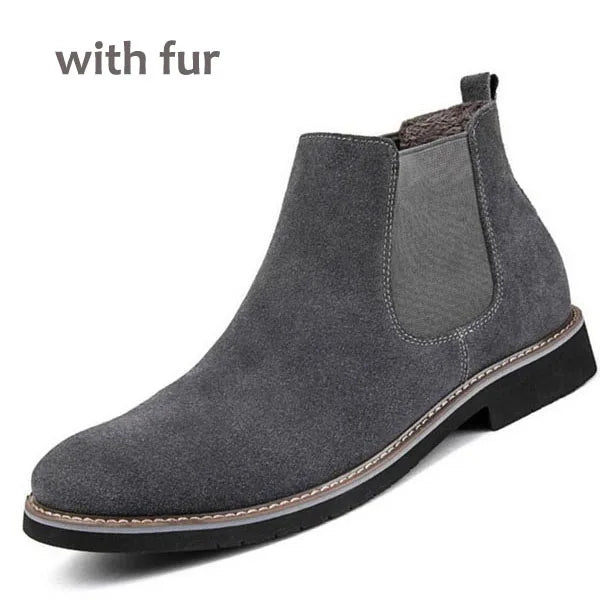 YIGER Men’s Chelsea Boots – Leather Slip