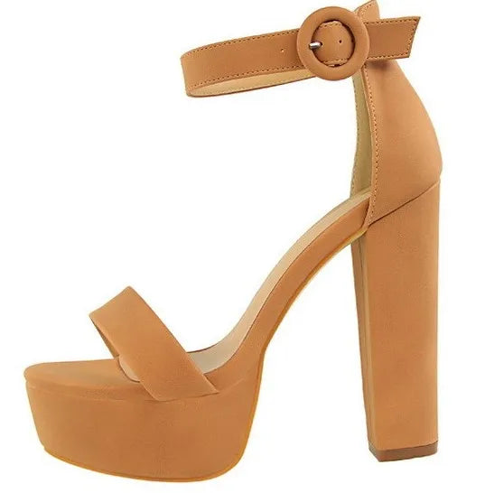 Brand Elegant Sandals Women High Heels Pumps Super High Heel 13cm Women's Banquet Sandals Waterproof Platform Toe Sandals