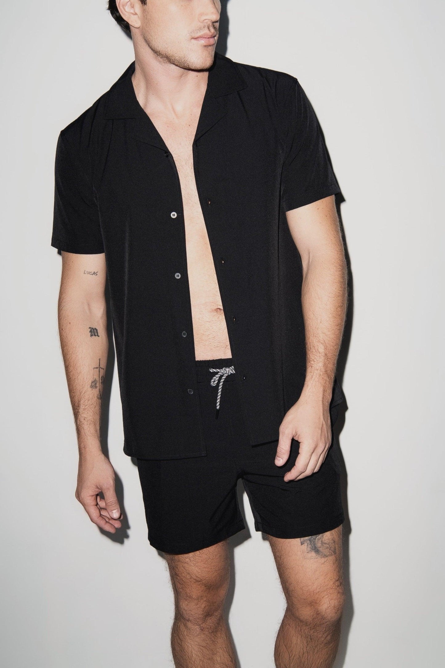 Saint Tropez Cabana Shirt Black
