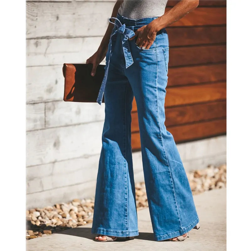 Vintage High Waist Wide Leg Denim for Women