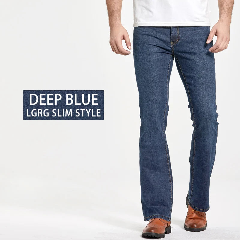 LGRG Men’s Bootcut Jeans – Slim Fit, Stretch Denim, Mid Waist