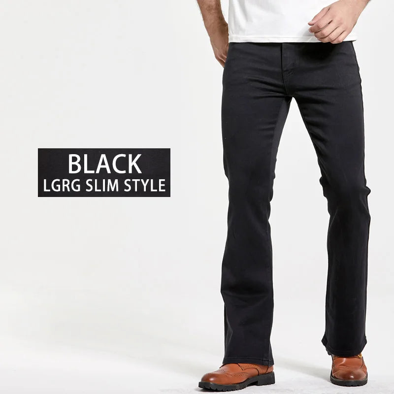 LGRG Men’s Bootcut Jeans – Slim Fit, Stretch Denim, Mid Waist