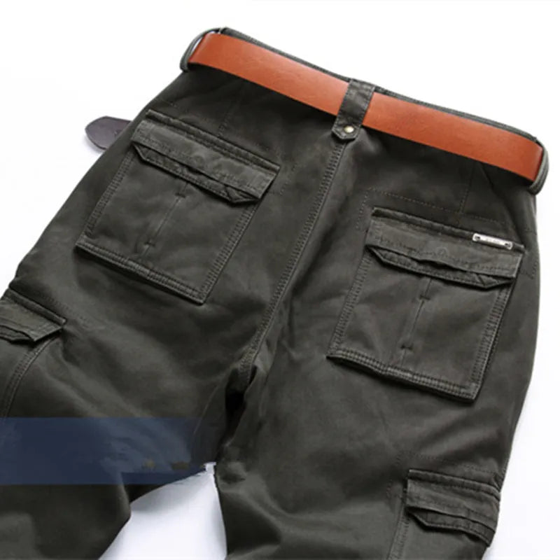 6-Pocket Fleece-Lined Cargo Pants for Men