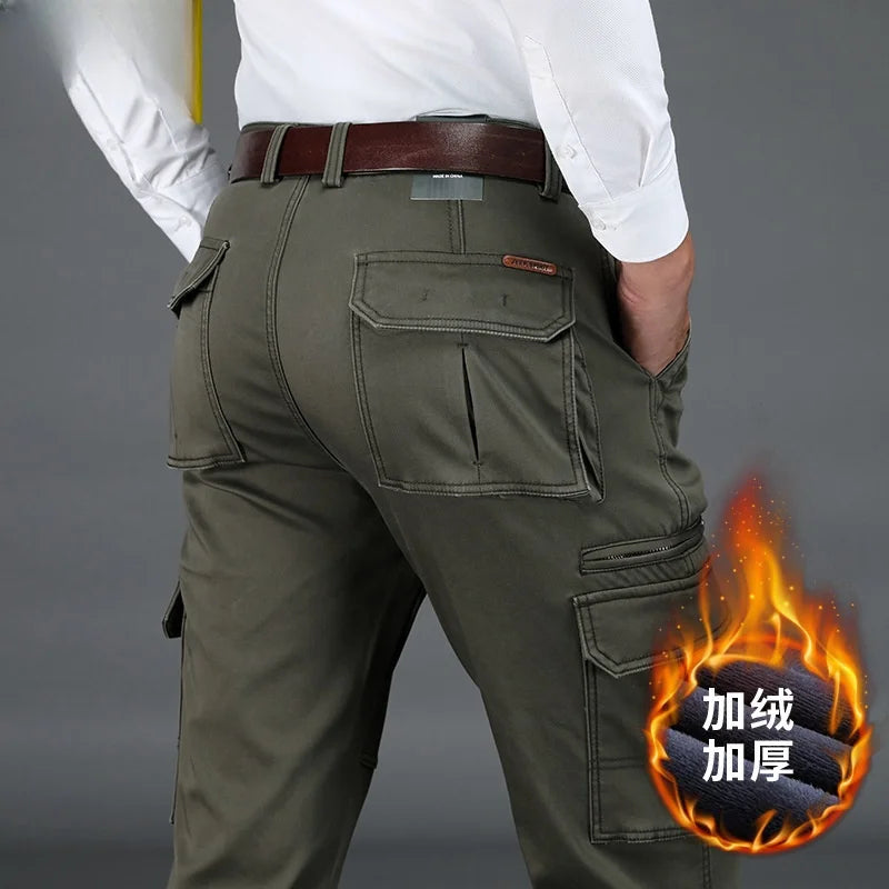 6-Pocket Fleece-Lined Cargo Pants for Men