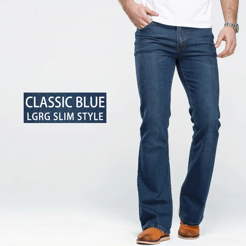 LGRG Men’s Bootcut Jeans – Slim Fit, Stretch Denim, Mid Waist