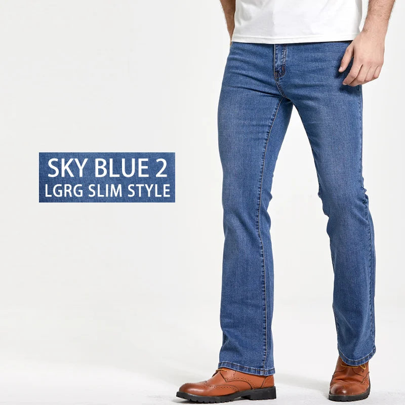 LGRG Men’s Bootcut Jeans – Slim Fit, Stretch Denim, Mid Waist