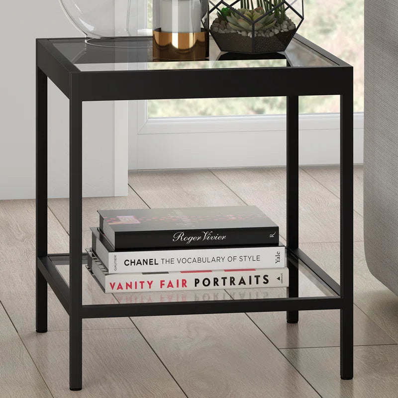 Alexis Glass Top End Table