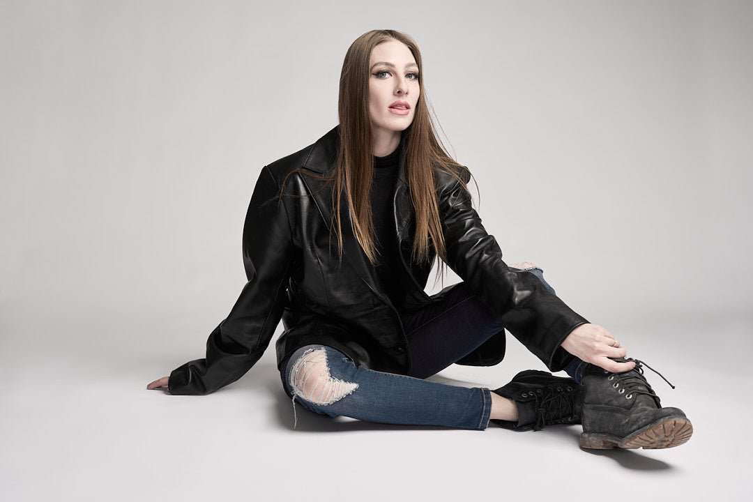 Annalise Black Lambskin Hooded Leather Jacket | Fleece Lined - eighttwentytwo92