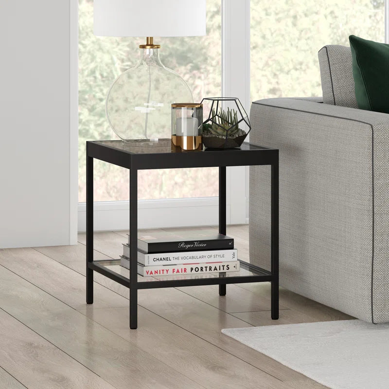 Alexis Glass Top End Table