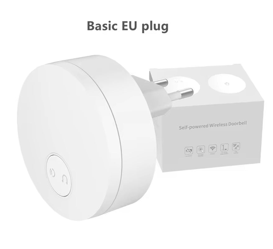 Linptech Wireless Doorbell Smart Home Outdoor Remote Reminder No Need Battery Self-Powered Door Bell Work with Mijia Tuya App