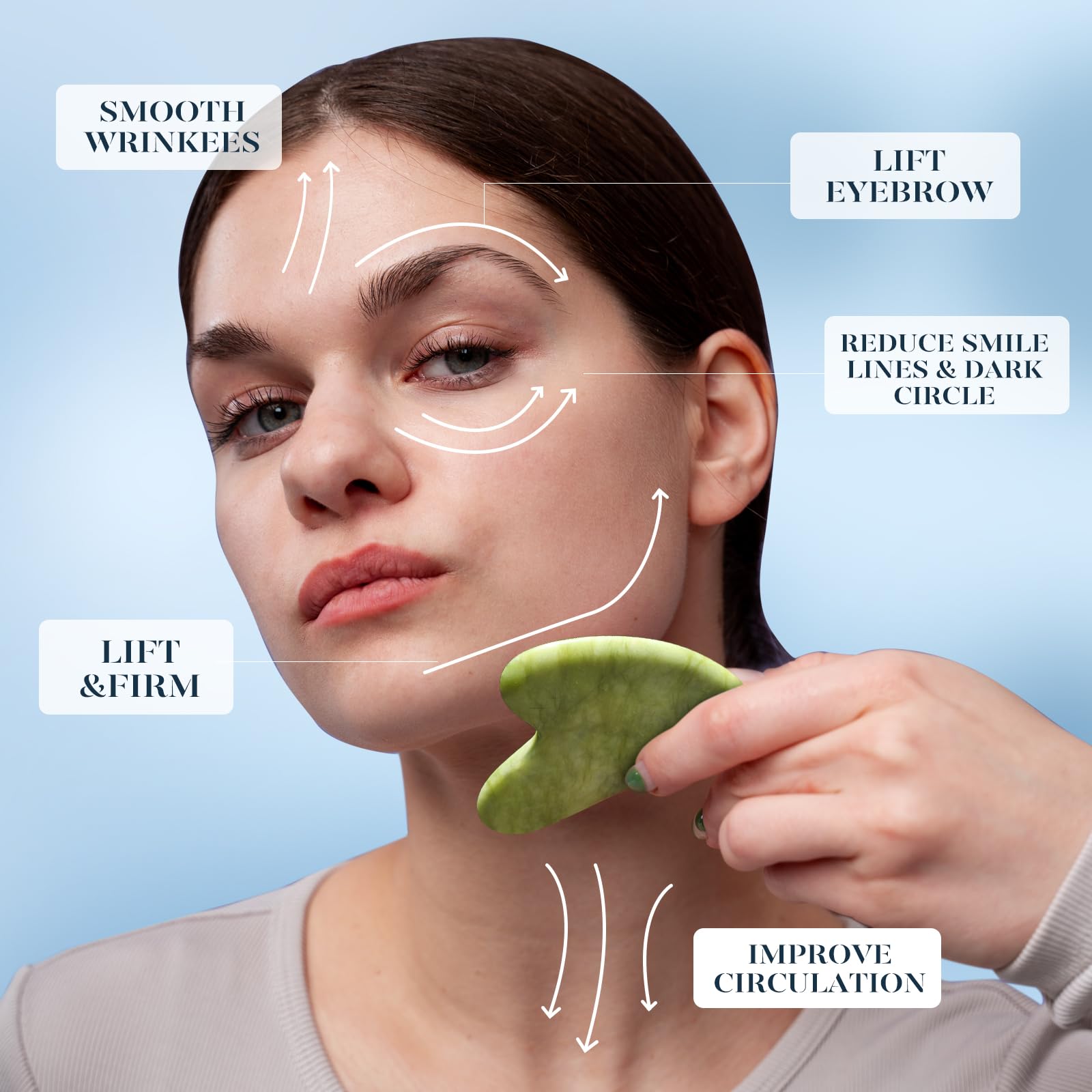 BAIMEI IcyMe Ice Roller for Face and Gua Sha Facial Tool Set, Ice Face Roller Reduces Puffiness Relieves Migraines Skin Care Tools, Self Care Gift for Women - Pink - eighttwentytwo92