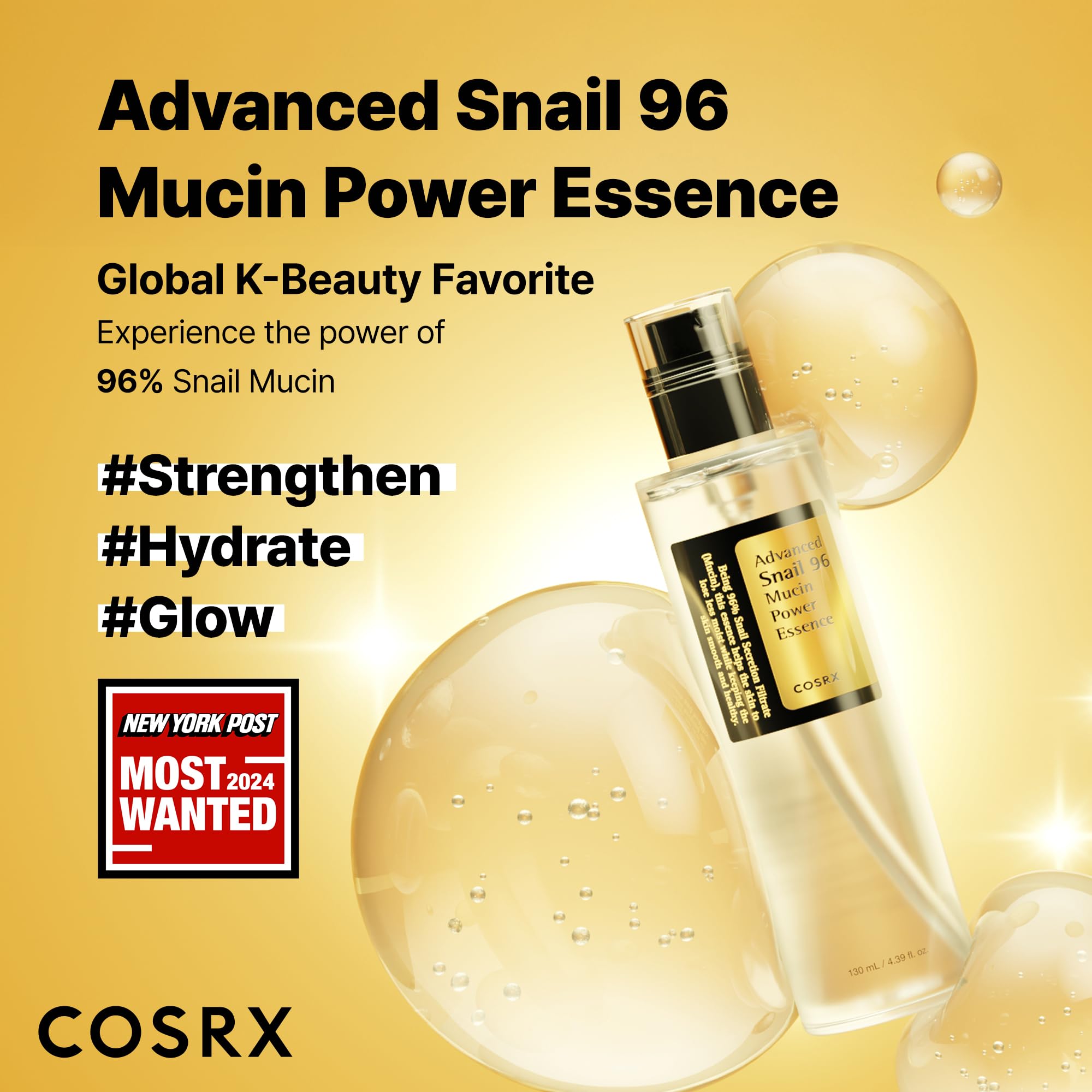 COSRX Snail Mucin Repairing Serum 100ml, Hydrating Serum for Face with Snail Secretion Filtrate for Dull Skin & Fine Lines, Korean Skin Care, Stocking Stuffers for Women - eighttwentytwo92