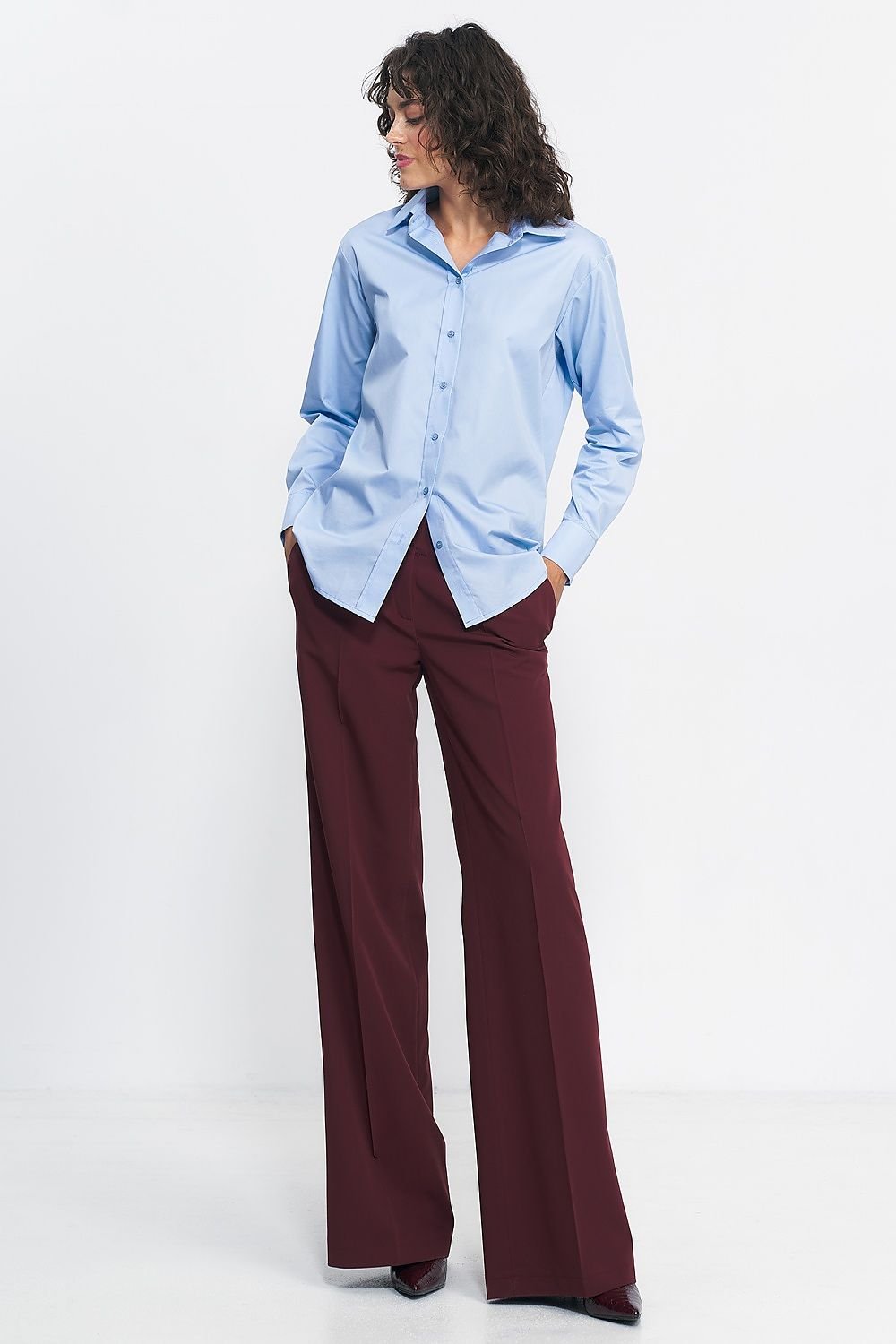 Wide Leg High Waist Trousers Nife Model 200390