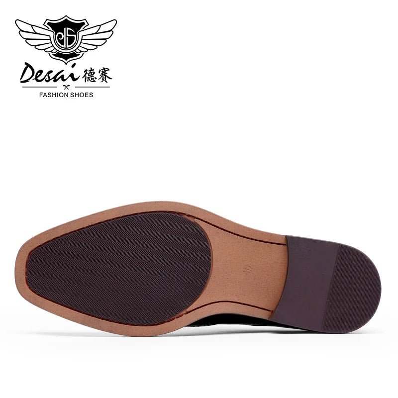 DESAI Genuine Leather Oxford Brogue Men’s Dress Shoes – Premium Formal Footwear - eighttwentytwo92