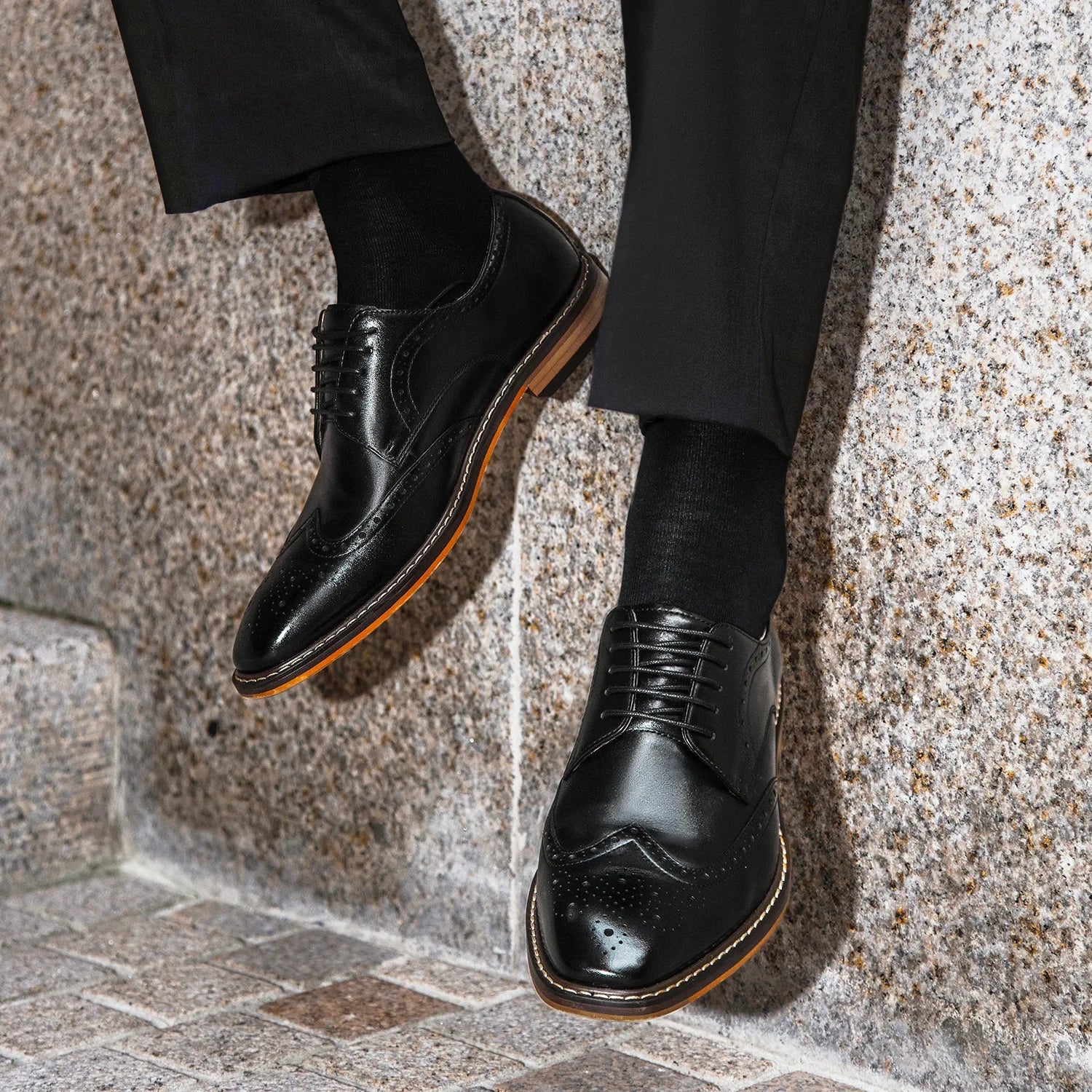 DESAI Genuine Leather Oxford Brogue Men’s Dress Shoes – Premium Formal Footwear - eighttwentytwo92