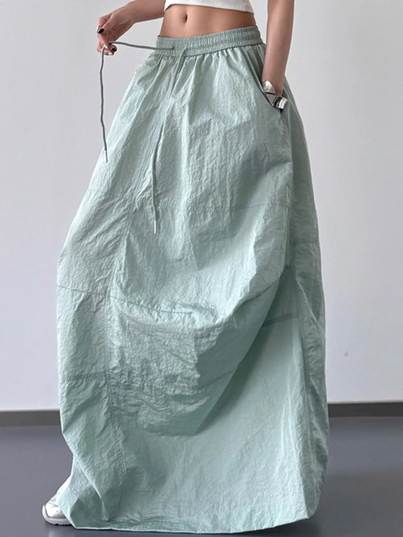 Drawstring Maxi Skirt - eighttwentytwo92