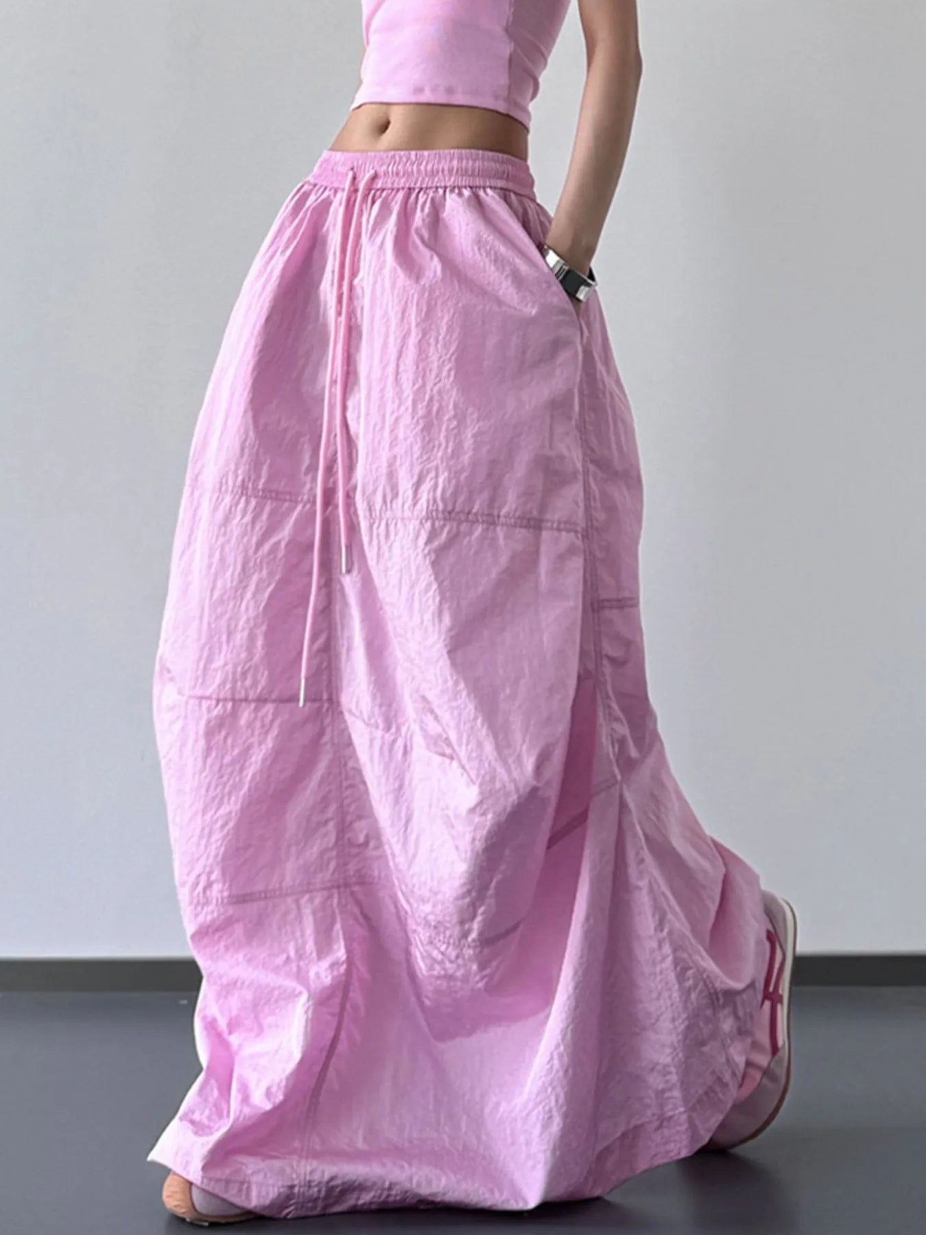 Drawstring Maxi Skirt - eighttwentytwo92
