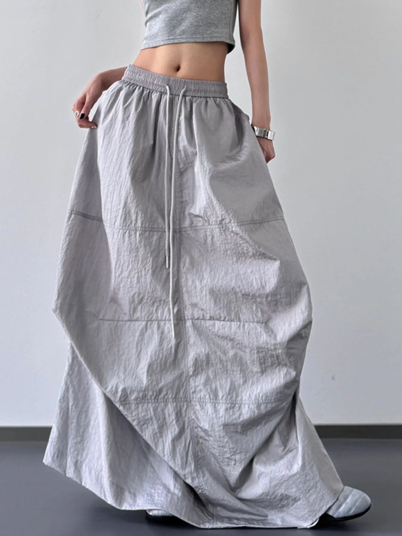 Drawstring Maxi Skirt - eighttwentytwo92