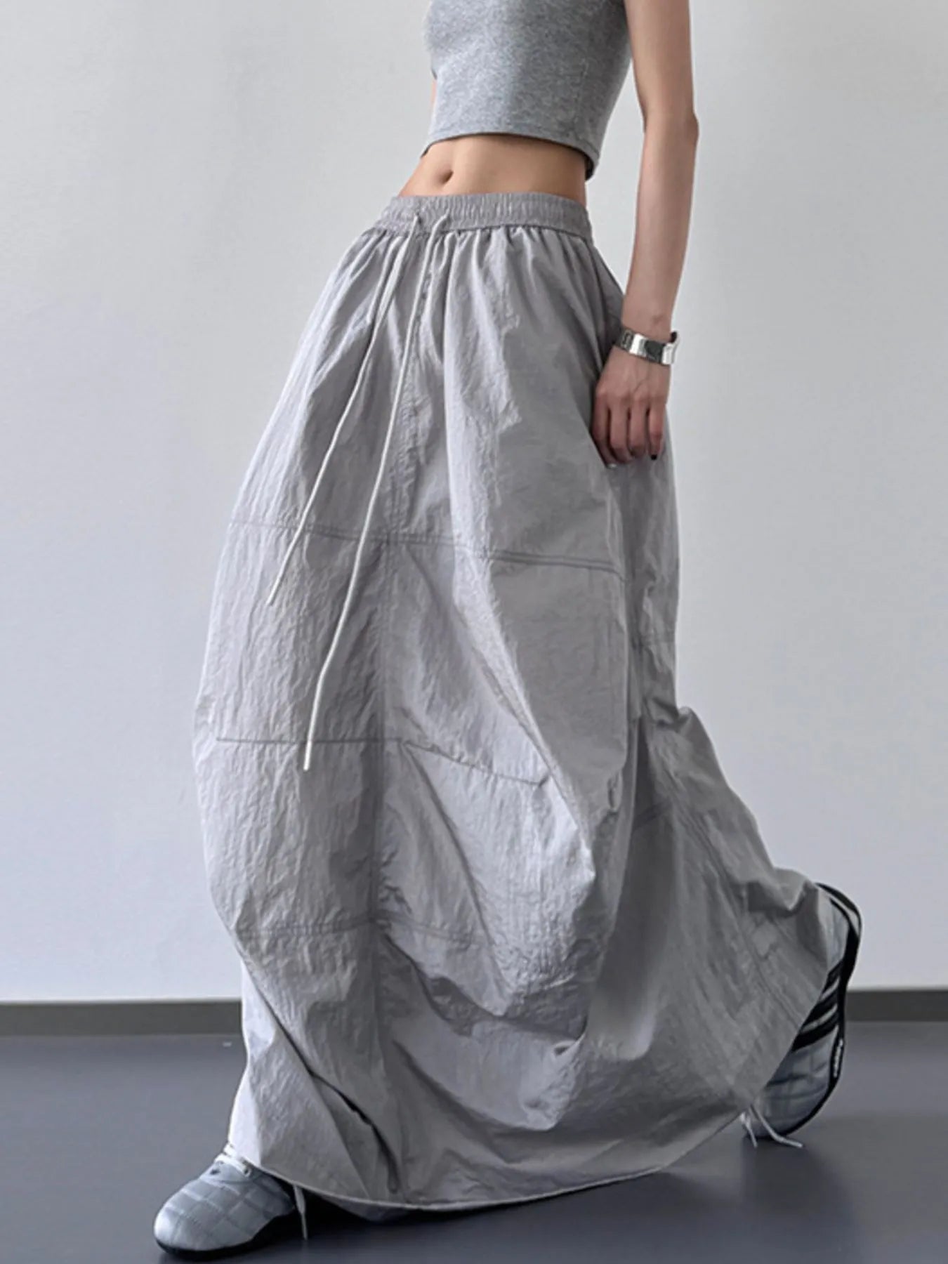 Drawstring Maxi Skirt - eighttwentytwo92