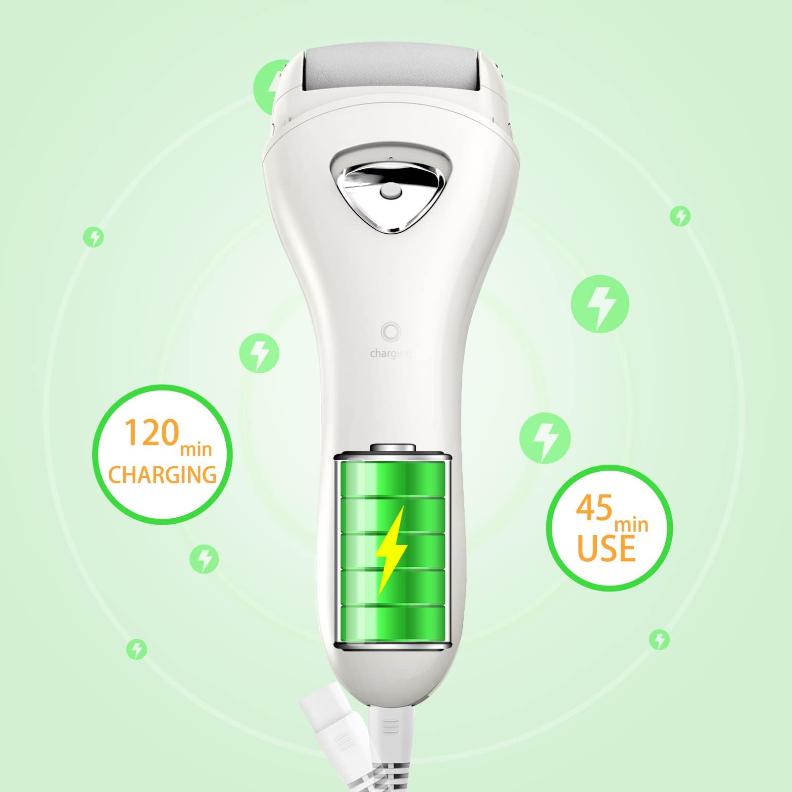 Electric Foot Callus Removers Rechargeable, Portable Electronic Foot File Pedicure Tools, Electric Callus Remover Foot Scrubber Kit, Professional Foot Care Ideal Gift for Dead, Hard Cracked Dry Skin - eighttwentytwo92