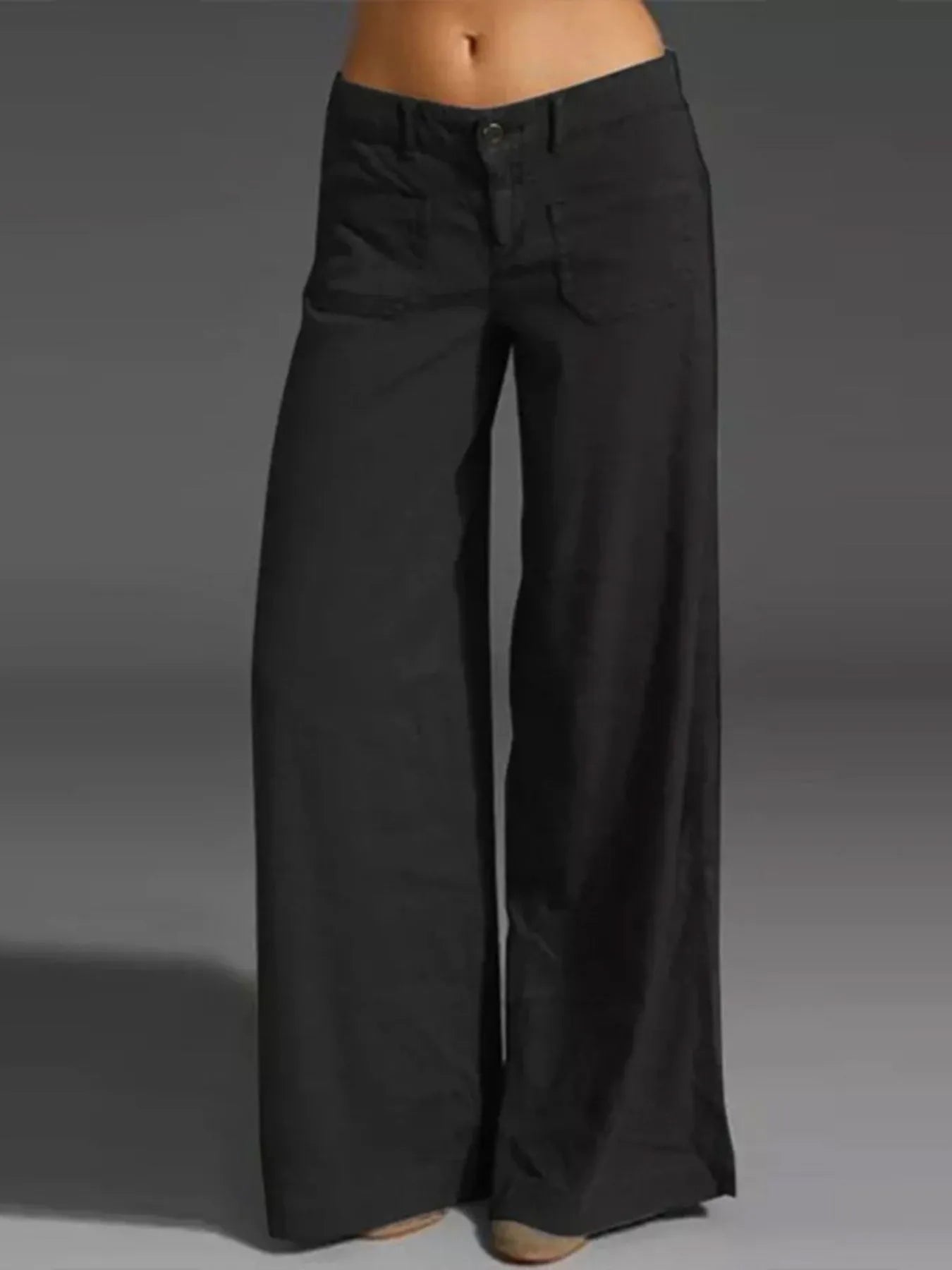 Full Size Wide Leg Pants with Pockets Plus Size - eighttwentytwo92