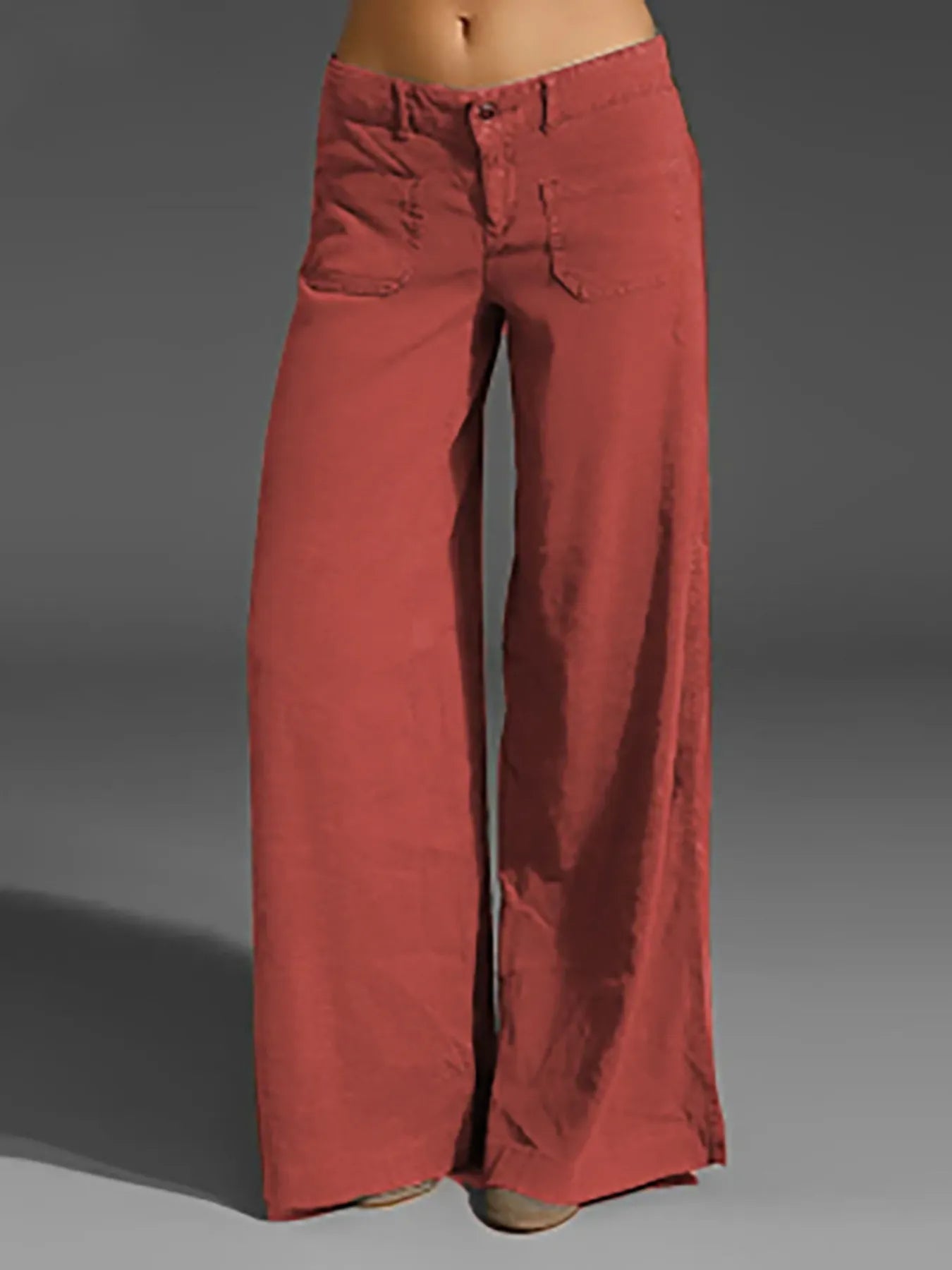 Full Size Wide Leg Pants with Pockets Plus Size - eighttwentytwo92