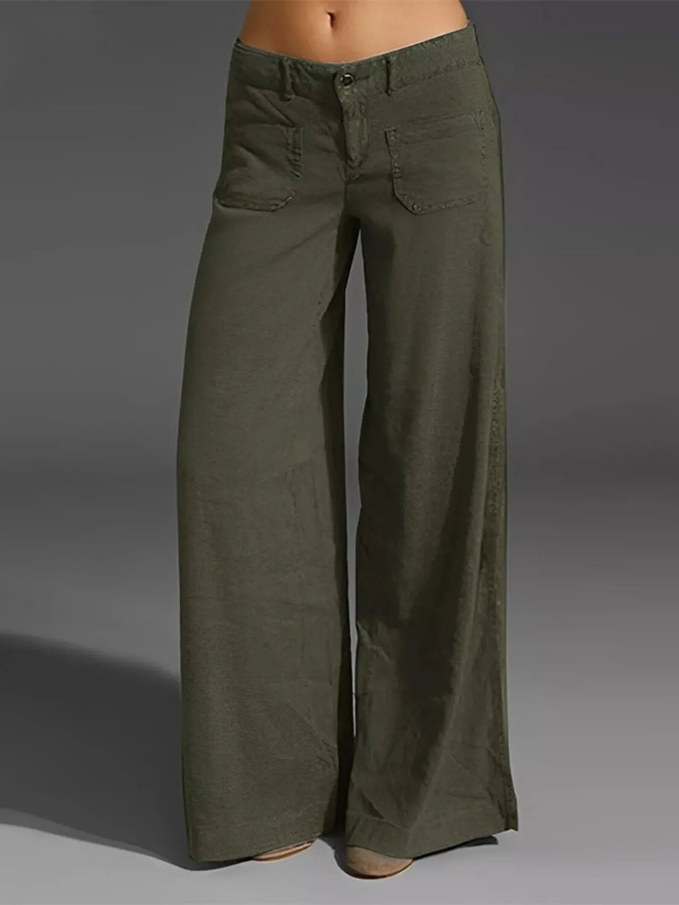 Full Size Wide Leg Pants with Pockets Plus Size - eighttwentytwo92
