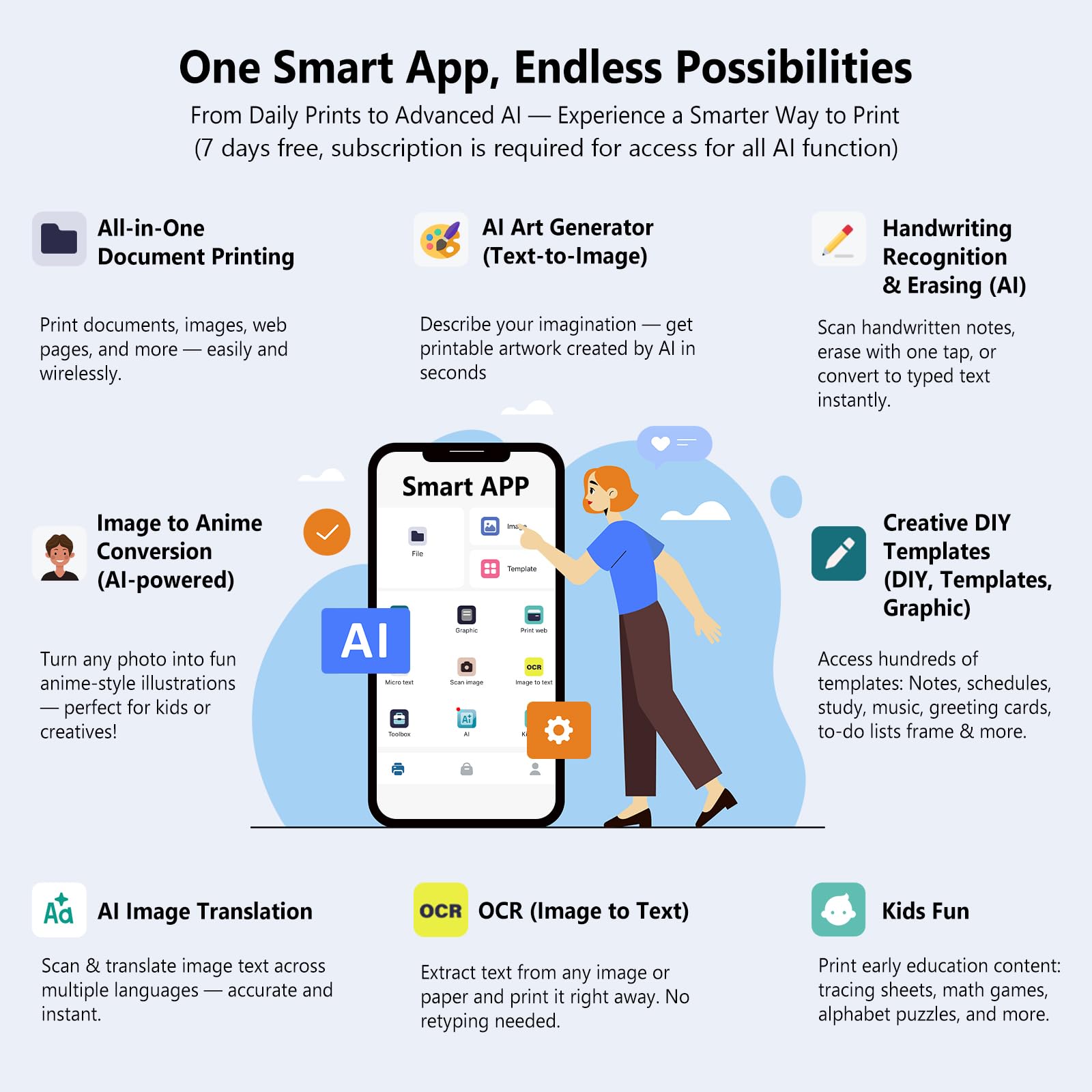 Gloryang Inkless Portable Printer for Travel, Wireless Thermal Printer Supports 8.5 x 11 Inch Thermal Paper, Bluetooth Machine Includes Carry Case and 3 Rolls of Paper Kit, Black - eighttwentytwo92