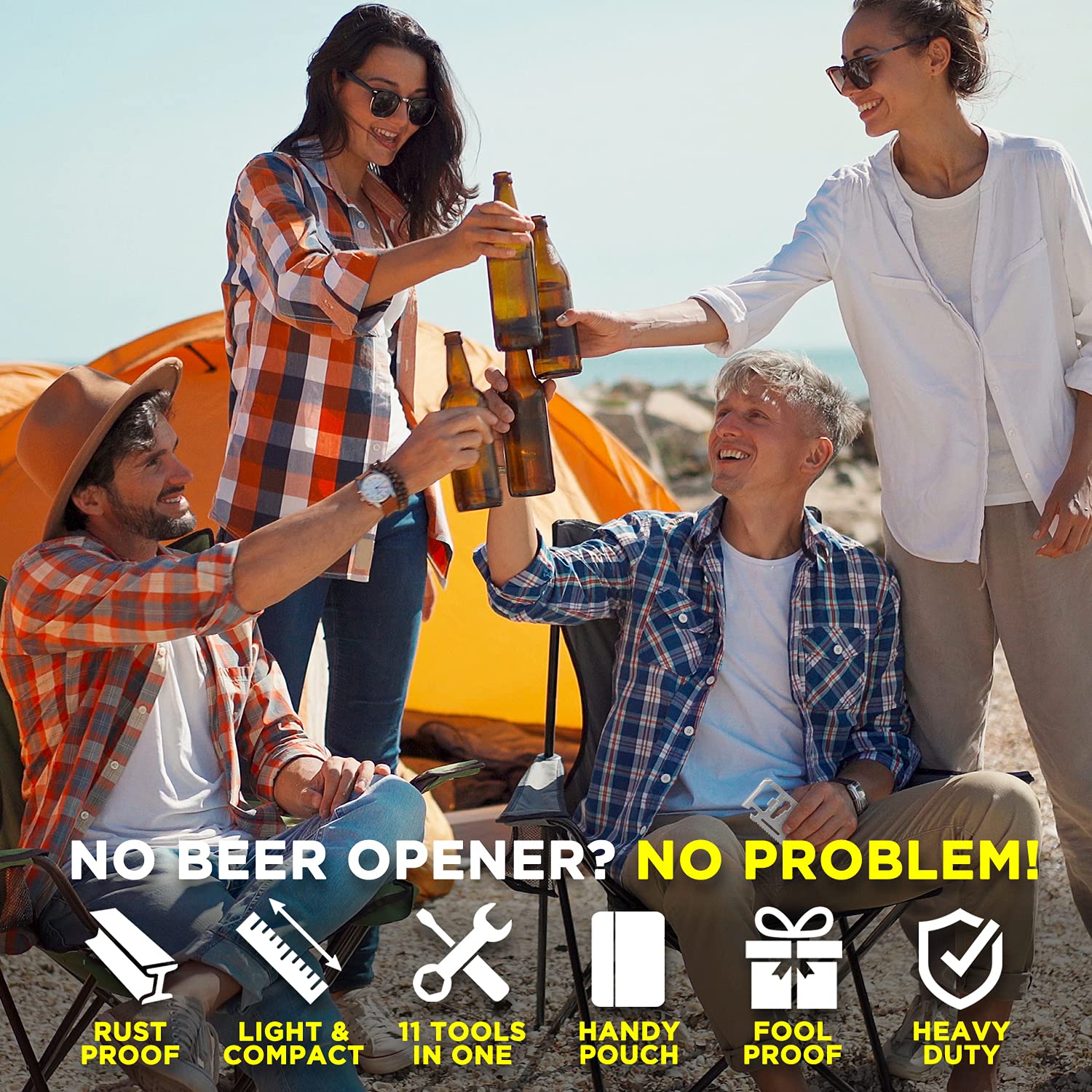 GUARDMAN 11 - in - 1 Survival Credit Card Multitool – Fathers Day Stocking Stuffer Christmas Gift - Multipurpose Tactical Wallet Tool With Bottle Opener, Survival Knife For Men Birthday Dad - eighttwentytwo92