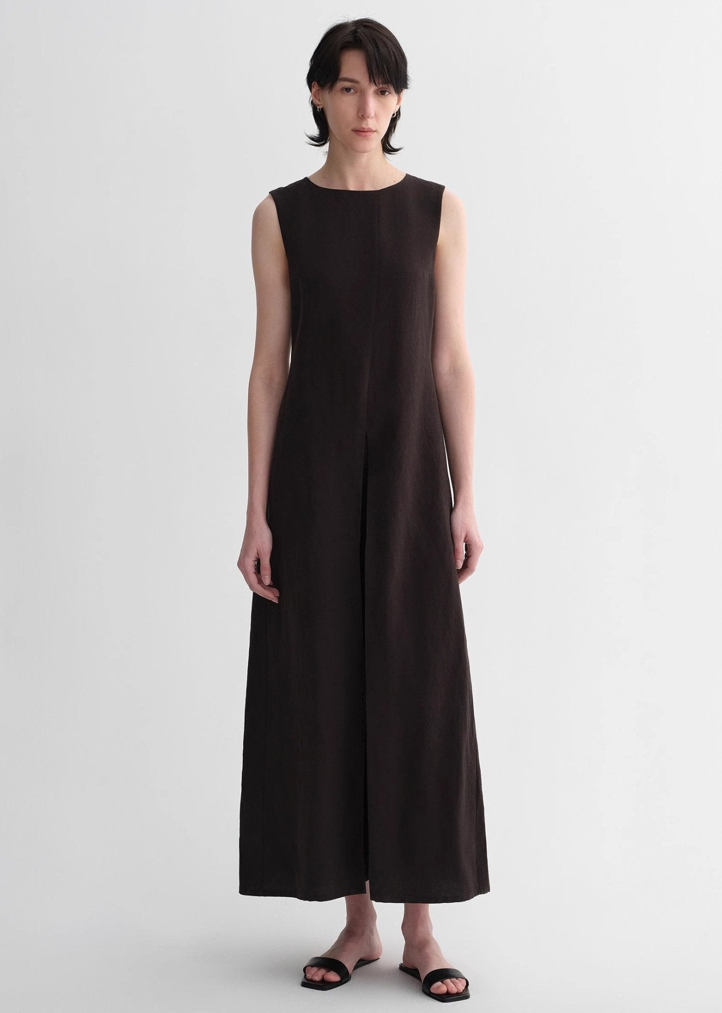 Mulberry Silk Sleeveless Round Neck Oblique Pleated A - Line White Dress - eighttwentytwo92