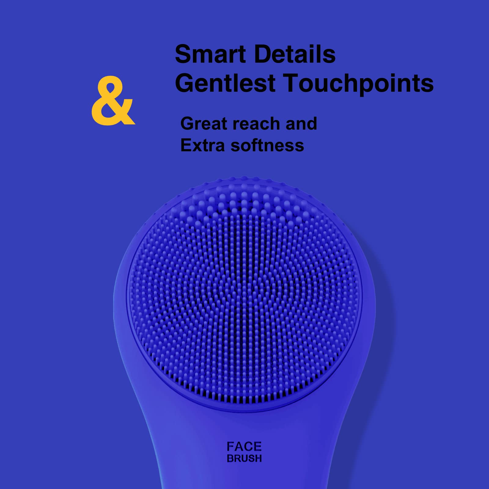 NågraCoola CLIE Facial Cleansing Brush, Waterproof and Rechargeable Face Scrub Brush for Men & Women, Cleansing, Exfoliating and Massaging, Electric Face Scrubber - Blue - eighttwentytwo92