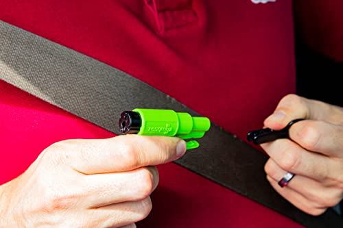 Resqme Pack of 2, The Original Emergency Keychain Car Escape Tool, 2 - in - 1 Seatbelt Cutter and Window Breaker, Made in USA, Safety Yellow - eighttwentytwo92