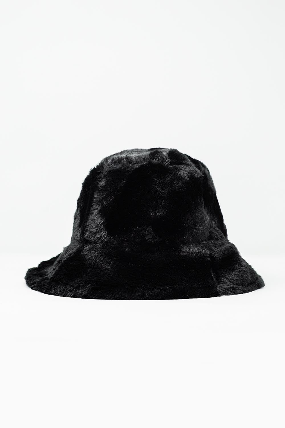 Upgrade your streetwear game with this ultra-soft Black Reversible Teddy Bucket Hat.