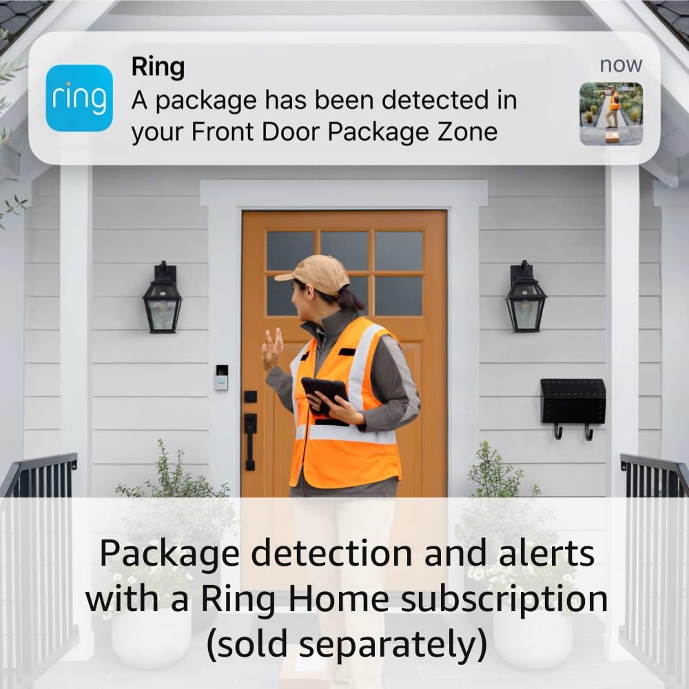Ring Battery Doorbell | Home or business security with Head - to - Toe Video, Live View with Two - Way Talk, and Motion Detection & Alerts (newest model), Venetian Bronze - eighttwentytwo92