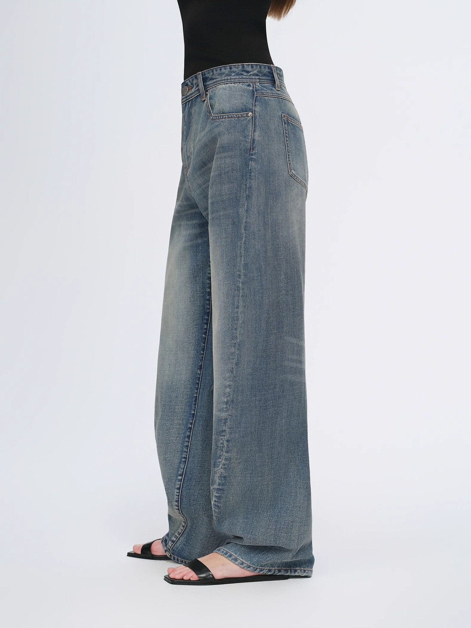 Women’s Dark Blue Straight - Leg Denim Jeans | Premium Classic Fit - eighttwentytwo92