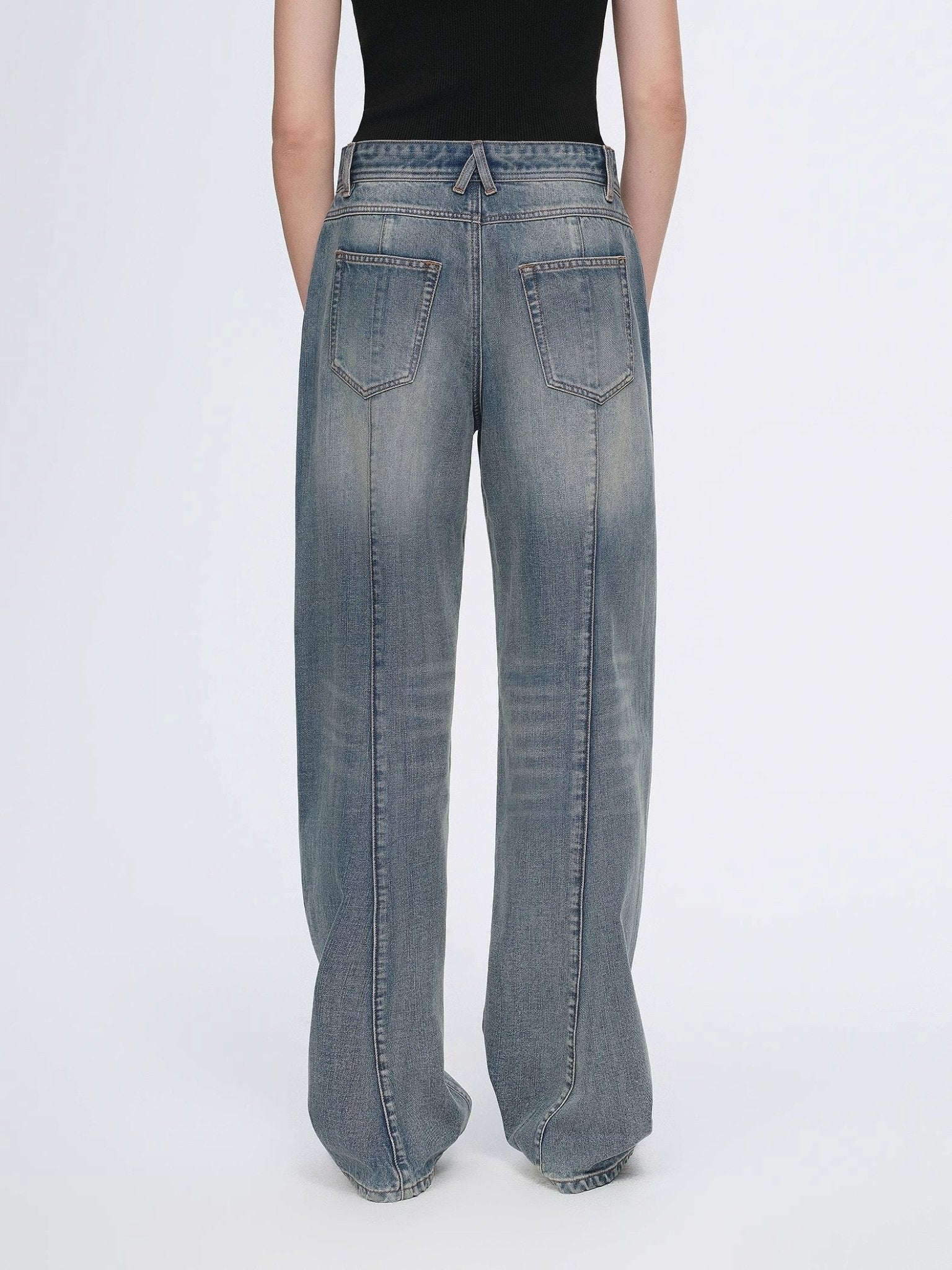 Women’s Dark Blue Straight - Leg Denim Jeans | Premium Classic Fit - eighttwentytwo92