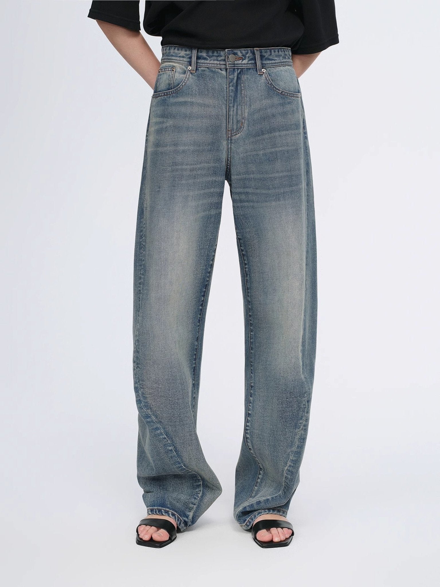 Women’s Dark Blue Straight - Leg Denim Jeans | Premium Classic Fit - eighttwentytwo92