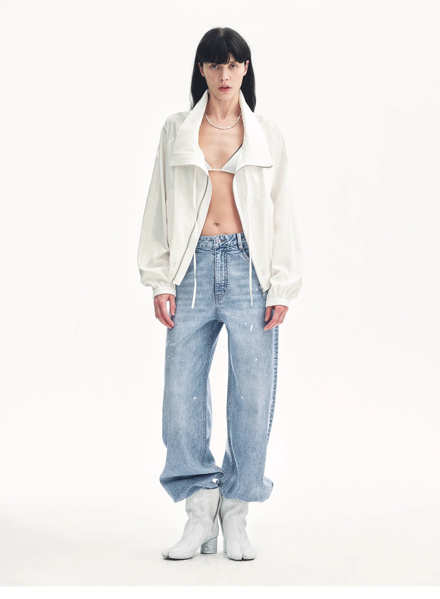 Women’s Light Blue Baggy Wide - Leg Denim Jeans | High - Rise Relaxed Fit - eighttwentytwo92