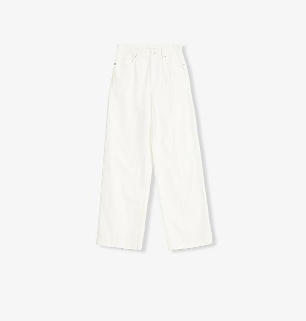 Women’s Off - White Straight Wide - Leg Trousers | Soft Fitted Comfort - eighttwentytwo92
